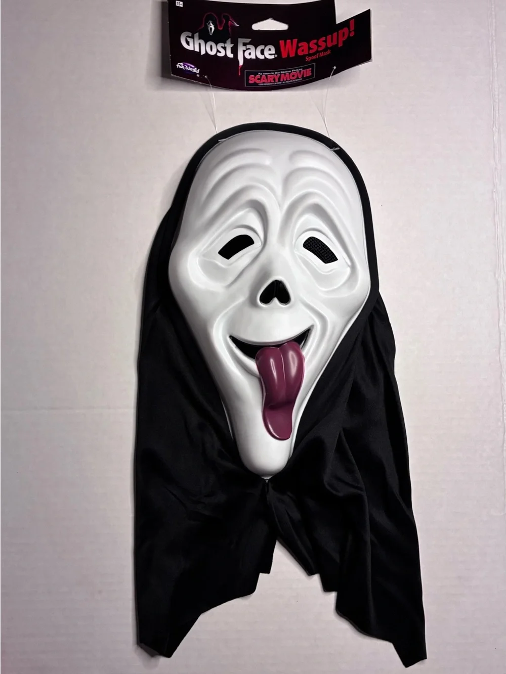 Fun World Scary Movie 6 Ghost Face Wassup Spoof Mask Halloween Slip On Costume.